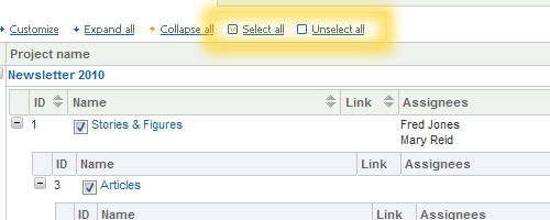 Select All / Unselect All Batch Operations