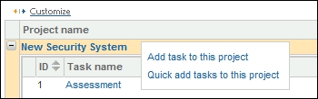 Contextual menu