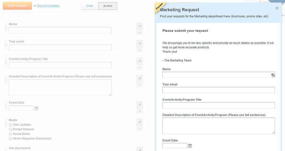 marketing project management software easy projects creative request form