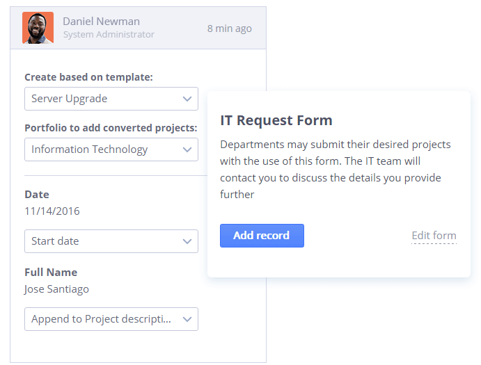Converting Custom Forms - Project Management Software - Easy Projects