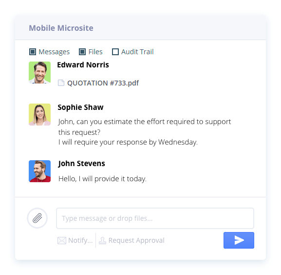 Team Messages - Project Management Software - Easy Projects