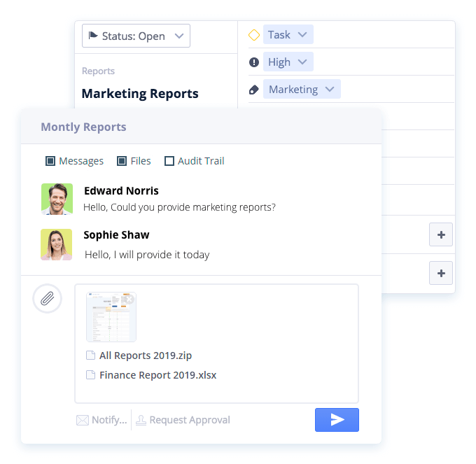 In-App Visual Reporting for Executive Team